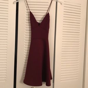 Burgundy skater dress